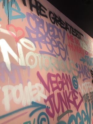 Wall at Vegan Junk Food Bar - Downtown in Amsterdam