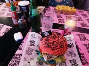 :) at Vegan Junk Food Bar - Downtown in Amsterdam