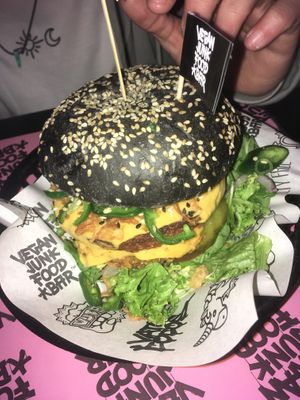 Black bunssss at Vegan Junk Food Bar - Downtown in Amsterdam
