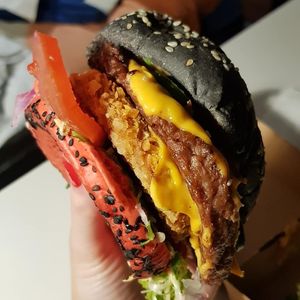 Sumo burger at Vegan Junk Food Bar - Downtown in Amsterdam