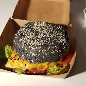 Sumo burger at Vegan Junk Food Bar - Downtown in Amsterdam