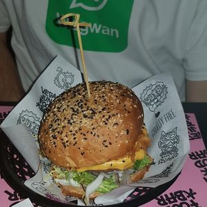 Chicken burger at Vegan Junk Food Bar - Downtown in Amsterdam