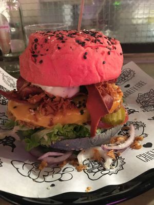 Chicken burger at Vegan Junk Food Bar - Downtown in Amsterdam