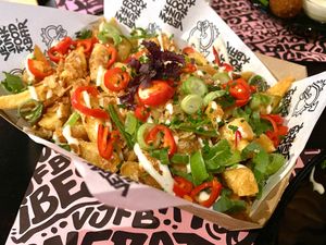 Truffle fries at Vegan Junk Food Bar - Downtown in Amsterdam