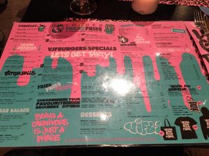 Menu at Vegan Junk Food Bar - Downtown in Amsterdam