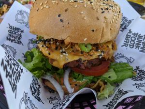 Burger at Vegan Junk Food Bar - Downtown in Amsterdam