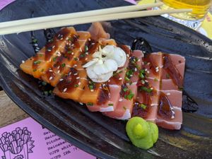 Sashimi at Vegan Junk Food Bar - Downtown in Amsterdam