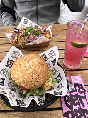 Mc Cruelty Free and Loaded Freak Fries at Vegan Junk Food Bar - Downtown in Amsterdam