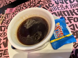 coffee at Vegan Junk Food Bar - Downtown in Amsterdam