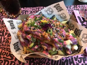 Infinity Rainbow Fries  at Vegan Junk Food Bar - Downtown in Amsterdam