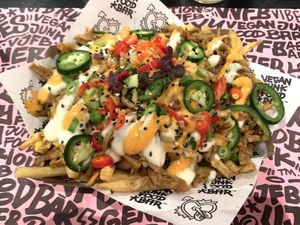 Loaded Fries at Vegan Junk Food Bar - Downtown in Amsterdam