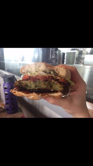 Veggie burger at Walt Disney World - Cosmic Ray's Starlight Cafe in Lake Buena Vista