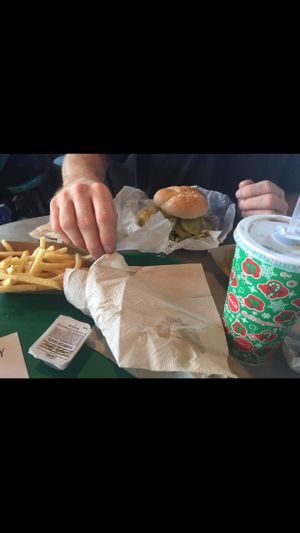 Veggie burger and fries at Walt Disney World - Cosmic Ray's Starlight Cafe in Lake Buena Vista