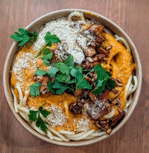 Pumpkin pasta 🍝 at Roswell & Soup Culture in Poznan