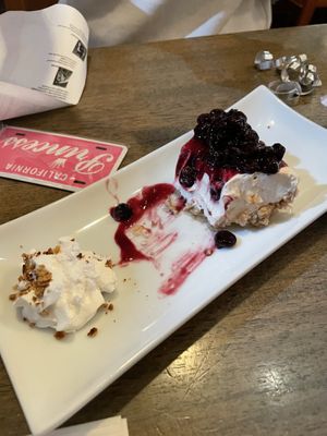Vegan blueberry cheesecake   at Quantum Leap - Upper East Side in New York City