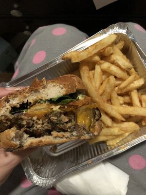 Big leap quinoa burger  at Quantum Leap - Upper East Side in New York City