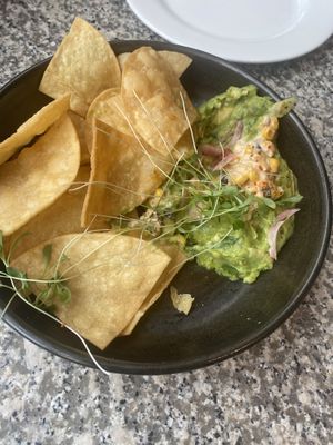 Corn and Avocado drip. 3/5. Wish it had more cone and was a amount for the price   at Earls Assembly Row in Somerville