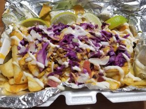 Vegan loaded fries  at Mariachi's Dine-In in Fort Worth