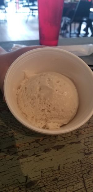 Coconut ice cream at Mariachi's Dine-In in Fort Worth