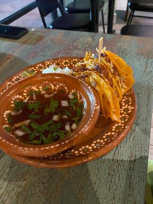 Birria tacos at Mariachi's Dine-In in Fort Worth