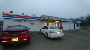 The outside is not the most inviting. . .  at Mariachi's Dine-In in Fort Worth