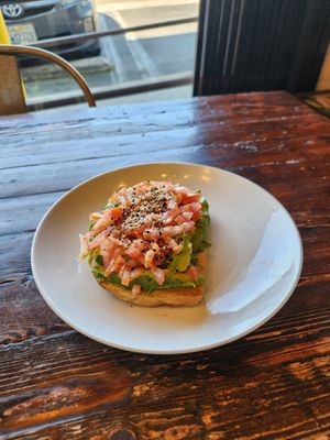 Avacardo toast at Julie Goes Green in Los Angeles