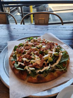 California Sunshine pizza at Julie Goes Green in Los Angeles