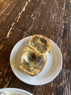 Garlic breadd  at Julie Goes Green in Los Angeles