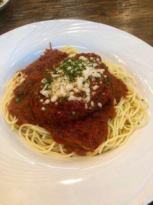 Chicken Parmigiana Pasta at Julie Goes Green in Los Angeles