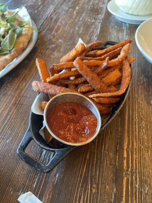 Sweet potato fries  at Julie Goes Green in Los Angeles