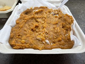 Guyana daal with basmati rice at Bake on the Run - Food Truck in Portland