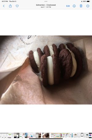 Sammies at Bloom Cookie Co in Edmonton