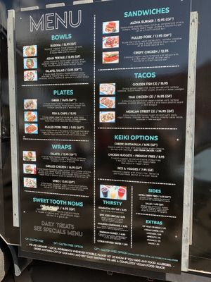 Menu at Earth Aloha Eats - Waikiki in Honolulu