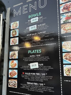 Menu  at Earth Aloha Eats - Waikiki in Honolulu