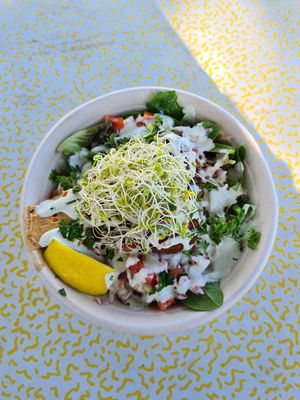 Falafel salad at Earth Aloha Eats - Waikiki in Honolulu