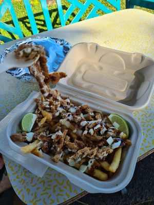 Loaded teriyaki fries at Earth Aloha Eats - Waikiki in Honolulu