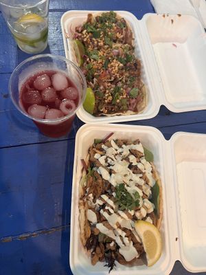 Thai chick’n tacos and gyro  at Earth Aloha Eats - Waikiki in Honolulu