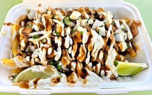 Teriyaki fries at Earth Aloha Eats - Waikiki in Honolulu