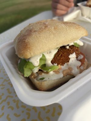 Chick’n Sandwich! I had them add some spicy Mayo! This was a favorite of the 8 meals we tried from this food truck!   at Earth Aloha Eats - Waikiki in Honolulu