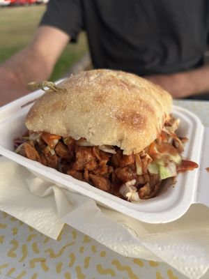 Pulled pork sandwich  at Earth Aloha Eats - Waikiki in Honolulu