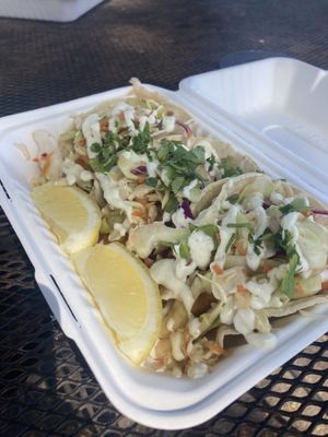Fish tacos. So delicious!! 😍🙌  at Earth Aloha Eats - Waikiki in Honolulu