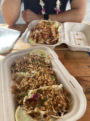 Tacos + Loaded Friess  at Earth Aloha Eats - Waikiki in Honolulu