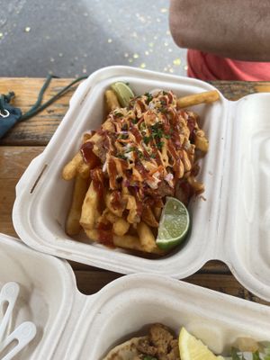 Pulled Pork Fries  at Earth Aloha Eats - Waikiki in Honolulu