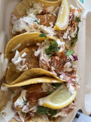 Vegan fish tacos   at Earth Aloha Eats - Waikiki in Honolulu
