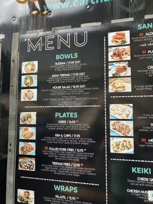 menu   at Earth Aloha Eats - Waikiki in Honolulu