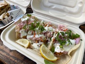 Fish tacos at Earth Aloha Eats - Waikiki in Honolulu