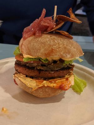 Veggie burger at Earth Aloha Eats - Waikiki in Honolulu