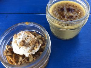 Pumpkin Pie Pudding and Creme Brûlée  at Earth Aloha Eats - Waikiki in Honolulu