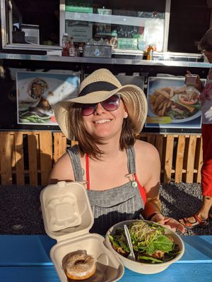 Back for chicken teriyaki bowl & a vegan donut!  at Earth Aloha Eats - Waikiki in Honolulu