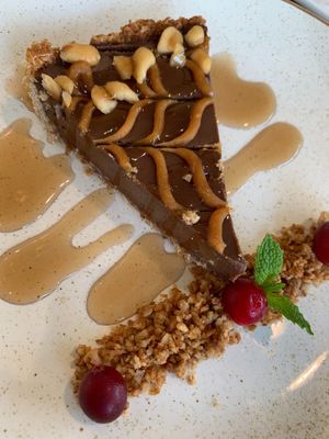 Peanut butter tart at Just Vegan in Sunshine